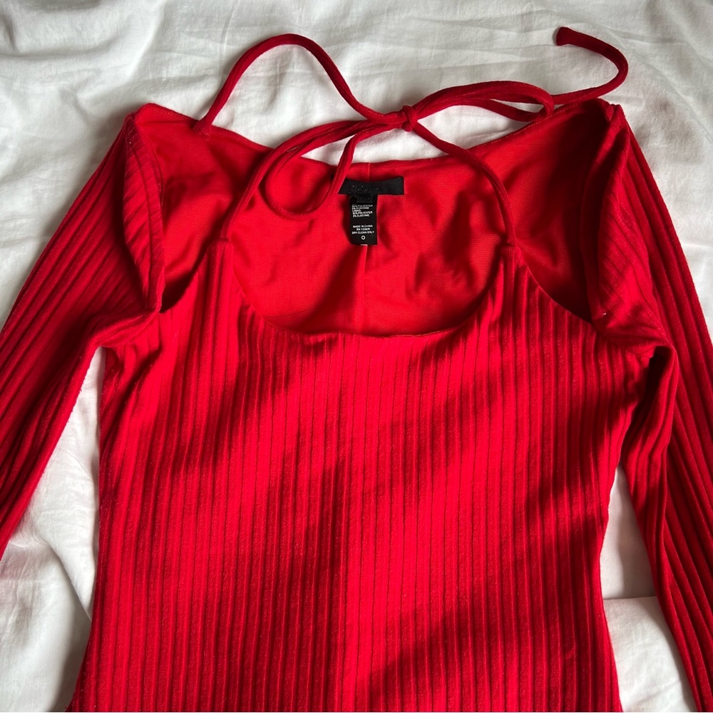 Revolve Julie Mini Dress in Red by H:ours. - Picture 3 of 4